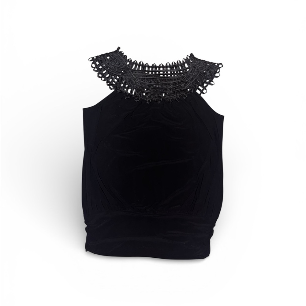 PerSeption Concept Black Women's Blouse with Lace Detail